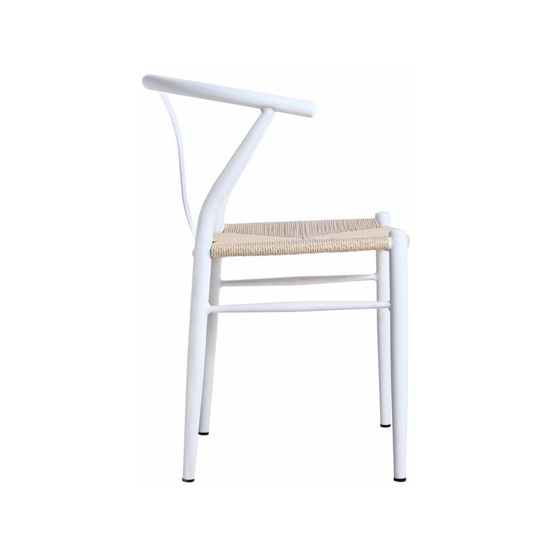 Meridian Furniture Beck Beige Hand Woven Rope Dining Chair, Set of 2