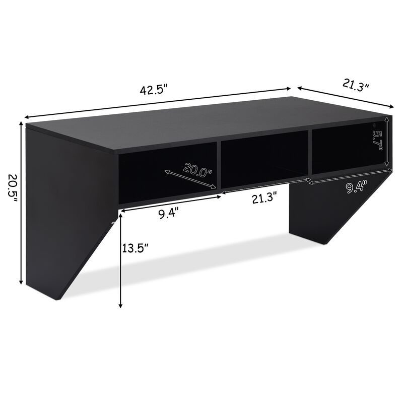 Wall Mounted Floating Computer Table Desk Storage Shelf