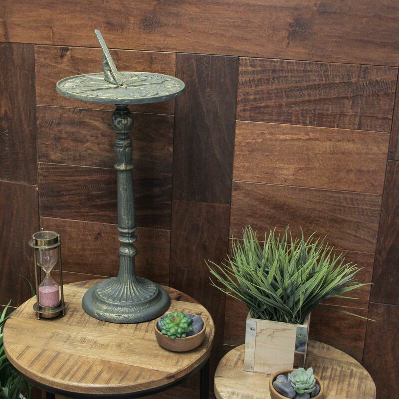 21 Inch Cast Iron Verdigris Dragonfly Sundial Outdoor Home Garden Decor Yard Art image number 6