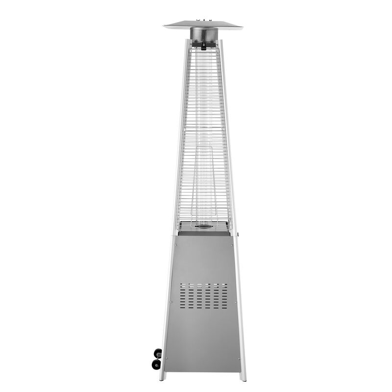 Tall Pyramid Propane Heater &ndash; Outdoor Gas Heater with Wheels for Patio, Terrace, and Garden
