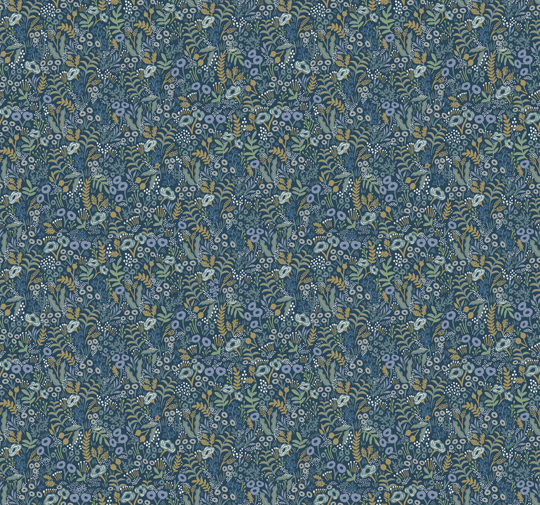 Tapestry Indigo Wallpaper