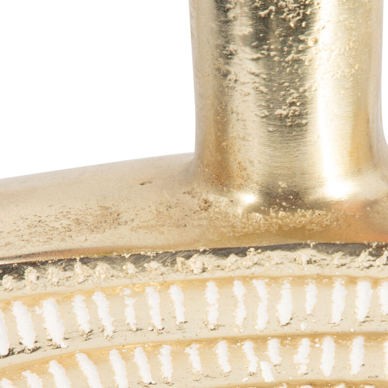 Metal 10" Tribal Cut Out Vase image number 4