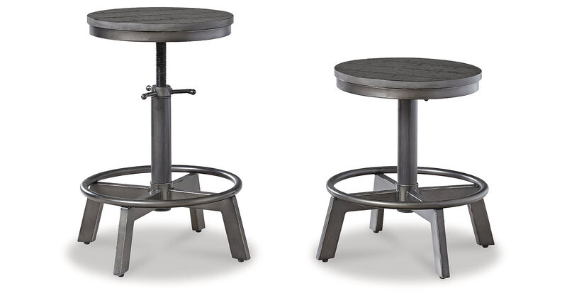 Torjin Adjustable Counter Height Backless Stool (Set of 2)