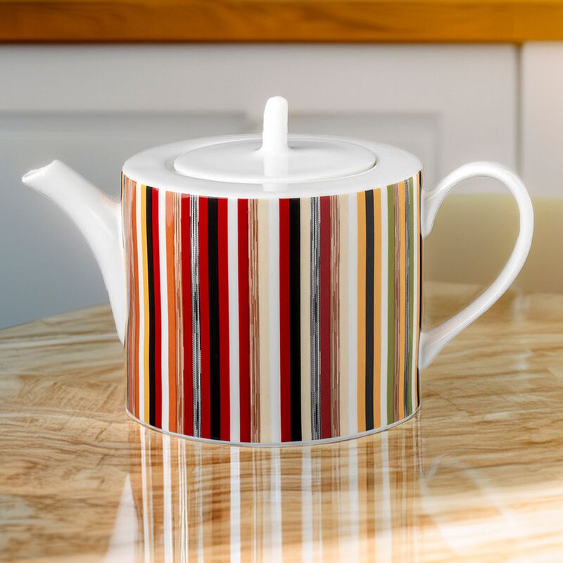 Tea & Coffee Pot STRIPES JENKINS 148, diam. 4.72", H 5.12" image number 2
