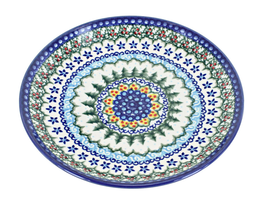 Blue Rose Polish Pottery Arctic Holidays Dessert Plate