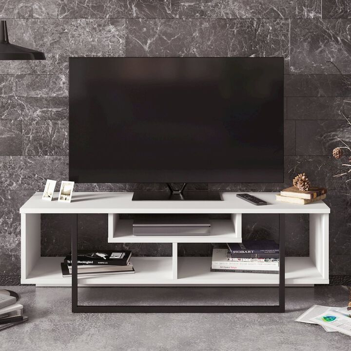 Decorotika Asal 47'' Tv Stand - White & Black