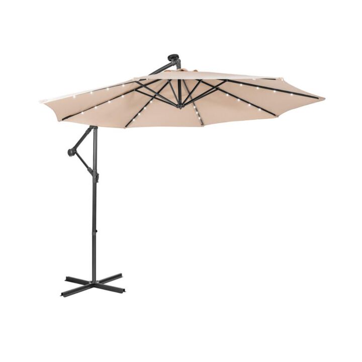 Hivvago 10 Feet Patio Cantilever Umbrella with Tilting System