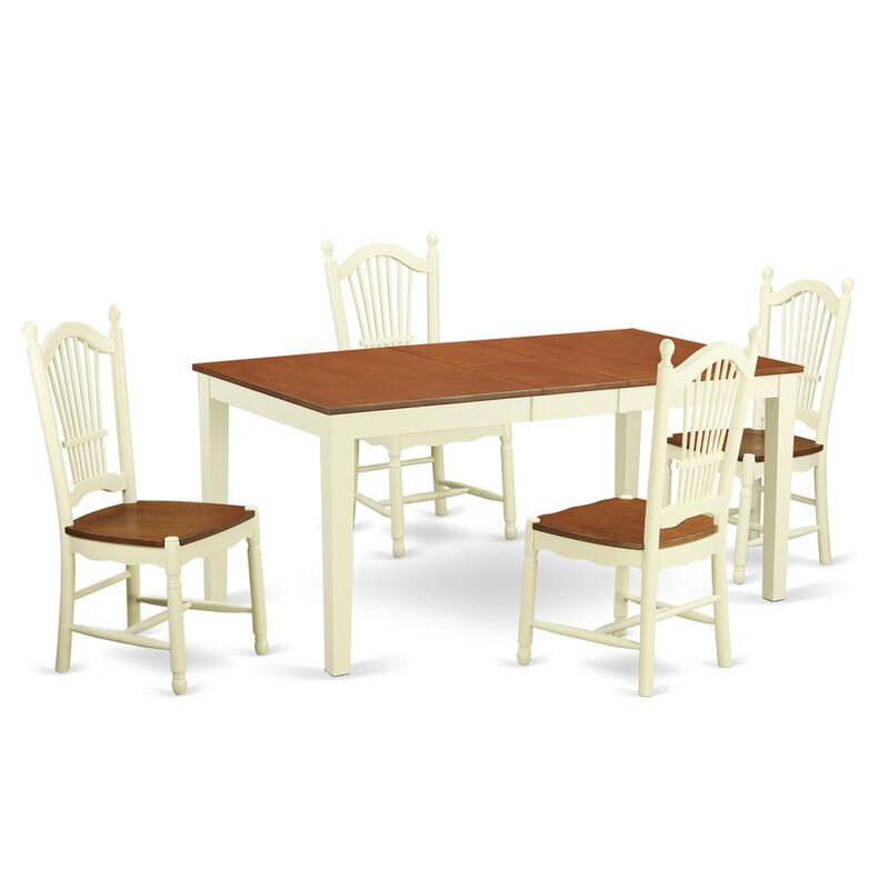 5 Pc Dining room set - Dinette Table and 4 Kitchen Dining Chairs