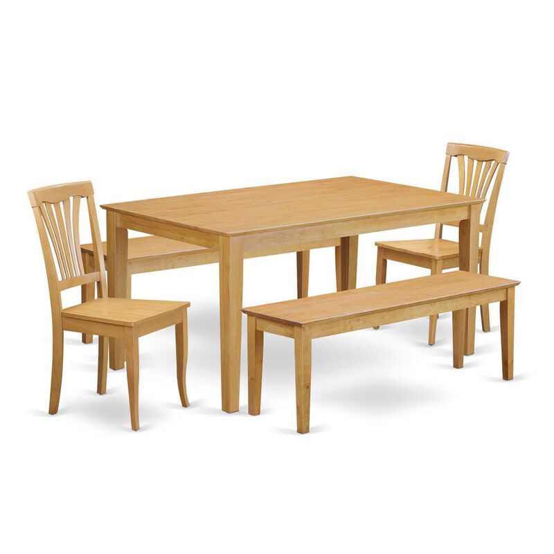 5 Pc Dinette set - Dining Table and 2 Kitchen Chairs along with 2 Wooden benches