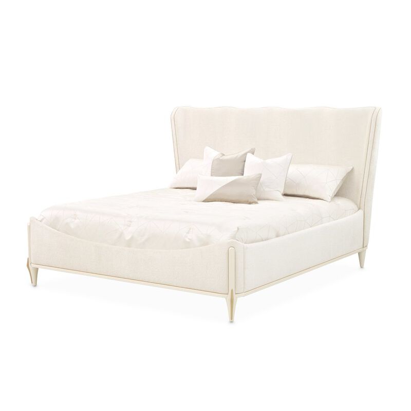 Michael Amini La Terrazza Queen Panel Bed - Creamy Pearl