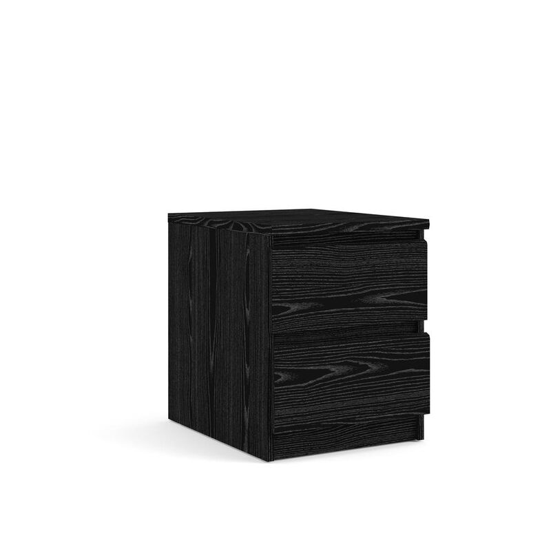 Tvilum Scottsdale 2 Drawer Nightstand - Black Wood Grain