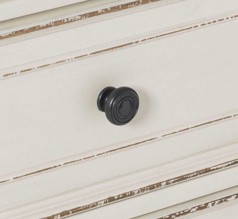 Streamdale Antique Nightstand in White and Gray