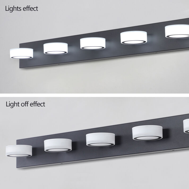 ELEMENT ACE Modern 5-Light LED Vanity Light Fixture, Wall Mounted Dimmable Indoor Lighting for Bathroom Mirror, Shower, Living Room and Dressing Room Use image number 8