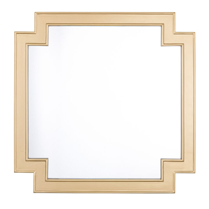 Pasargad Home Ephrya Geometric Gold Wall Mirror