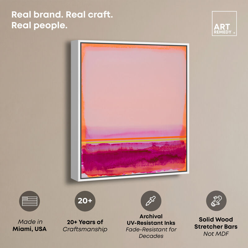 Pale Sunrise I Abstract Canvas Print by Art Remedy image number 2