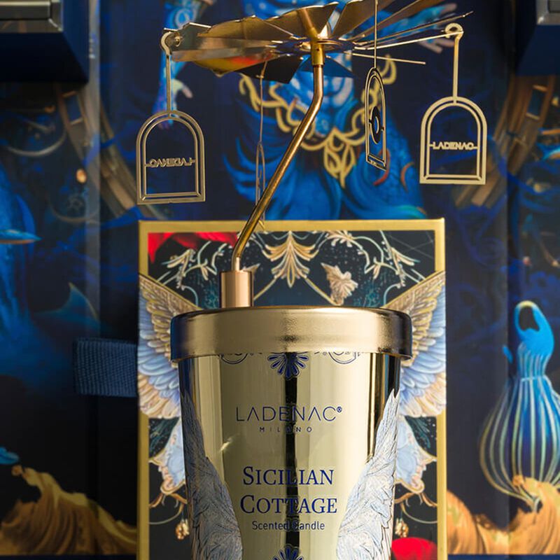 Candle in Jar SICILIAN COTTAGE 75gr with Carrousel 3.54 diam. x 3.94 in image number 2