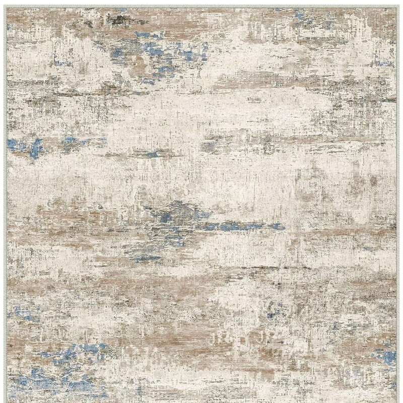 HomeRoots Abstract Washable Area Rug image number 2