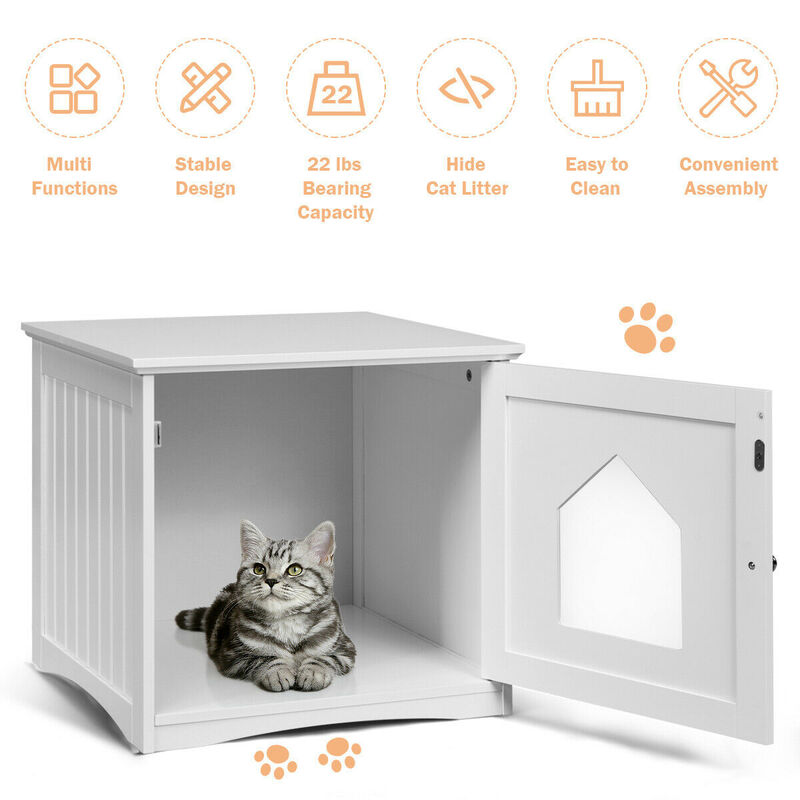 Sidetable Nightstand Weatherproof Multi-function Cat House
