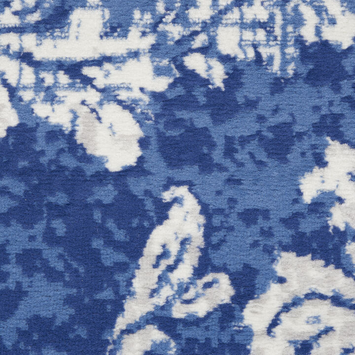 HomeRoots Floral Distressed Non Skid Runner Rug