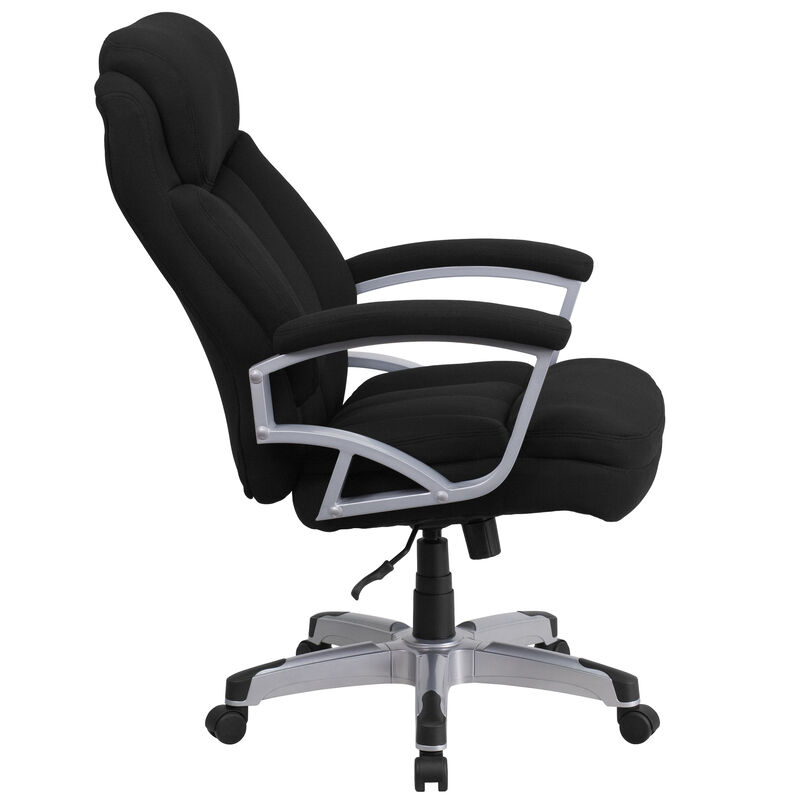 HERCULES Series Big & Tall 500 lb. Rated Black Fabric Executive Swivel Ergonomic Office Chair with Arms image number 9