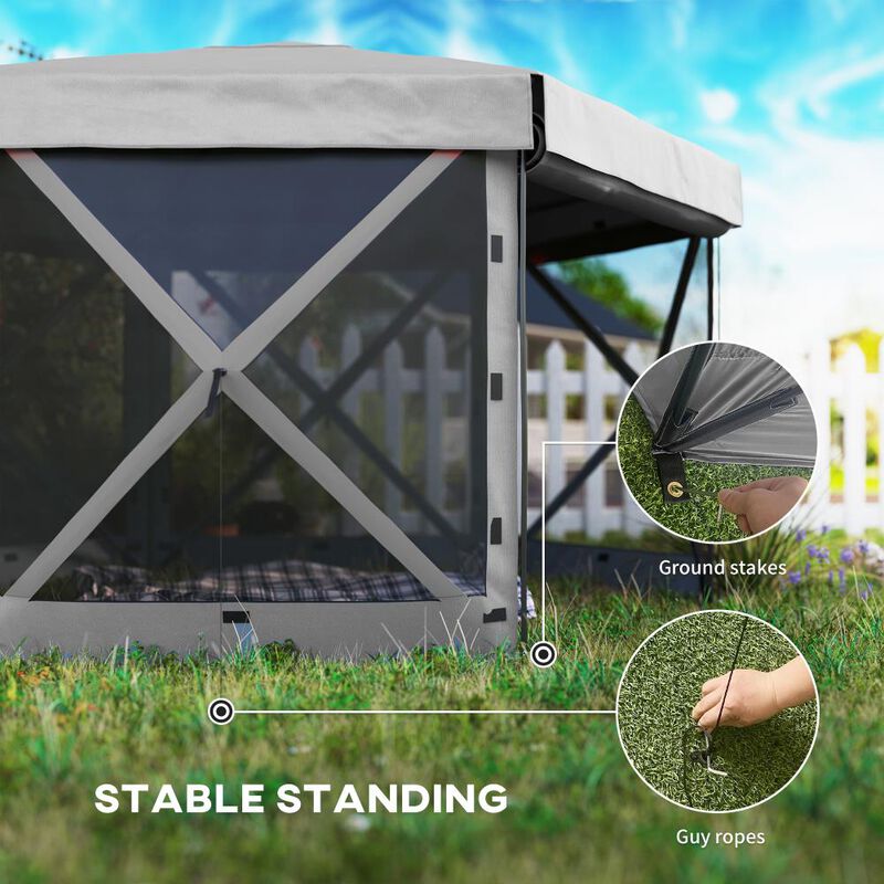 Hivvago Hexagon 12x12 Pop Up Canopy Shelter image number 6