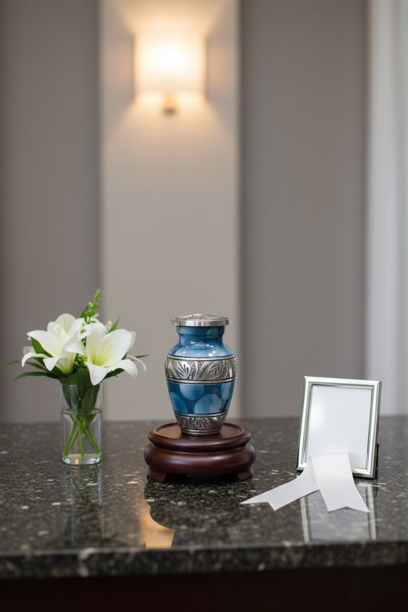 Urn Token with Blue shade image number 2