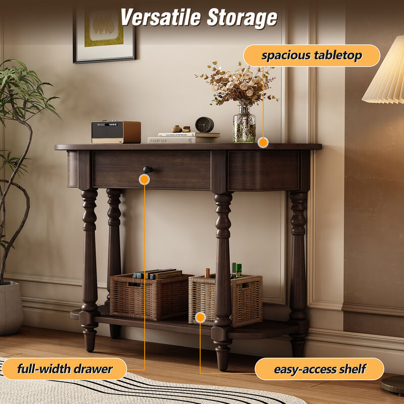 Merax Retro Entryway Console Table