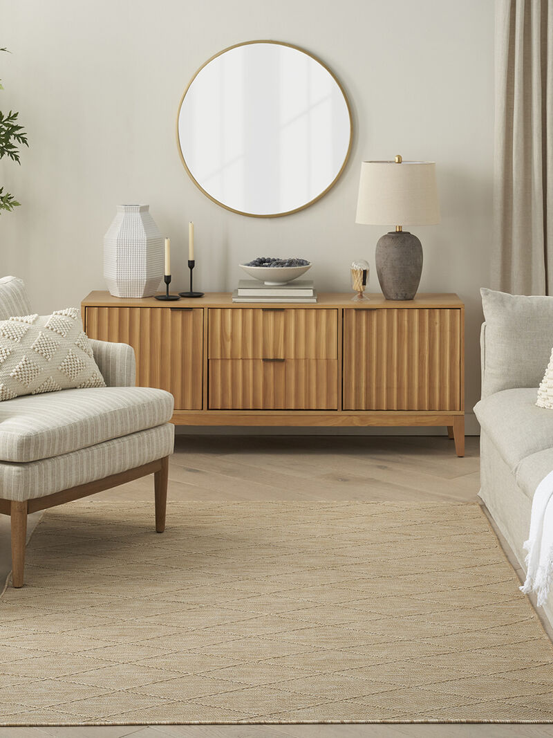 Washable Solutions WSL01 Natural 7' x 10' Rug