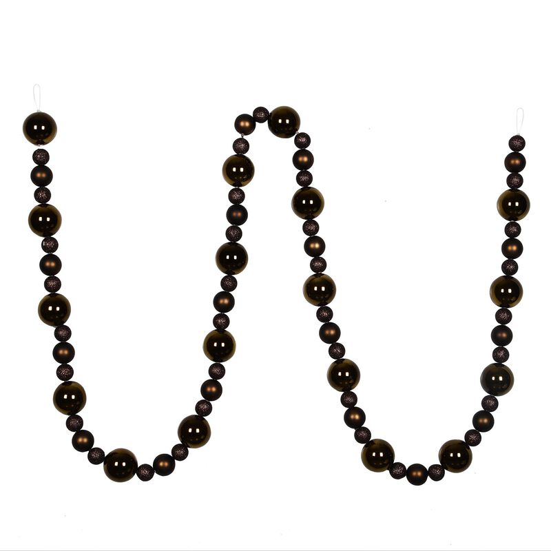 9' Chocolate Assorted Ball Garland image number 0