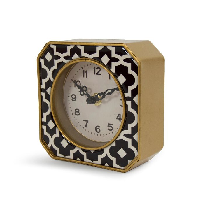 Black and White Pattern Clock