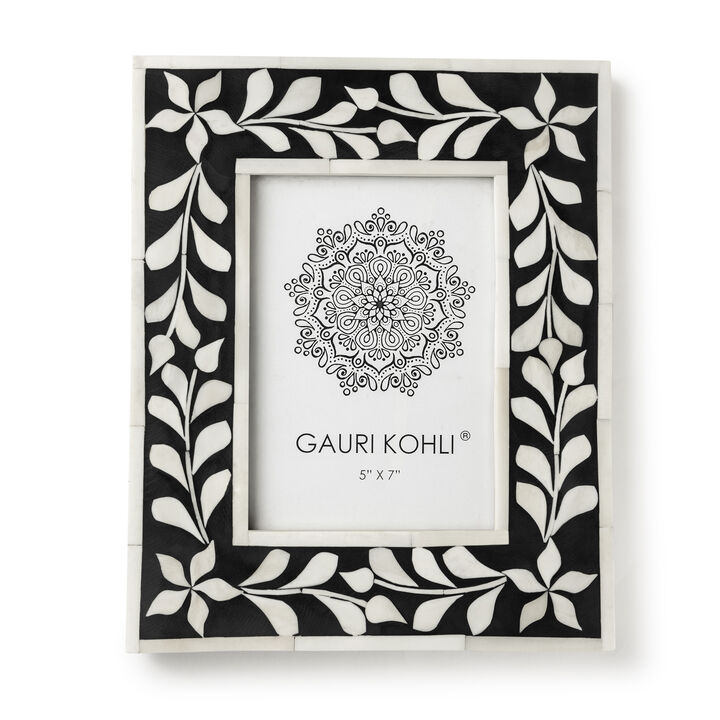 Jodhpur Bone Inlay Picture Frame - Black