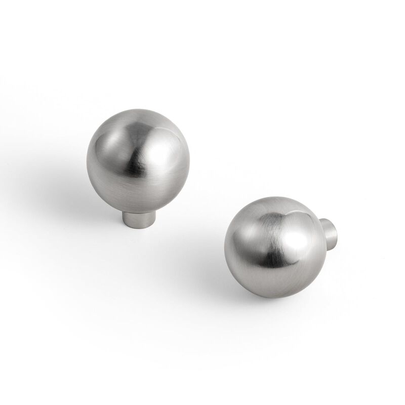 Goo-Ki Satin Nickel Cabinet Knob with 1.0''(24mm) Dia, Modern Solid Zinc Alloy Drawer Knob, Minimalist Style Cabinet Pull Drawer