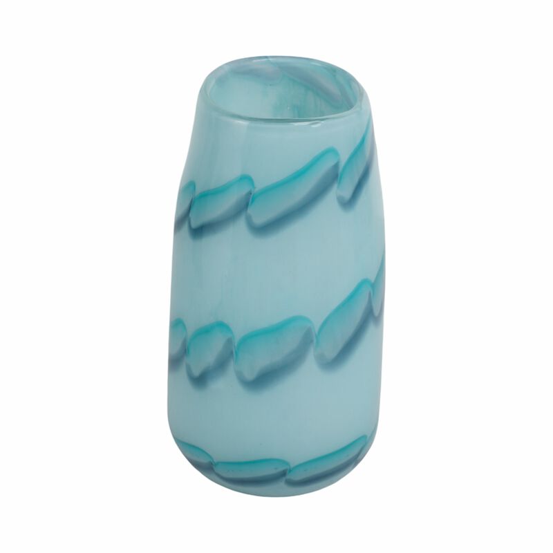 9x6" Bead Pattern Glass Vase image number 3