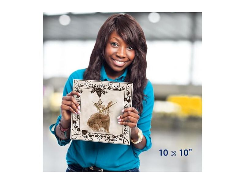 Sketch Bunny Wall Clock 10 Inch Home Decor image number 1