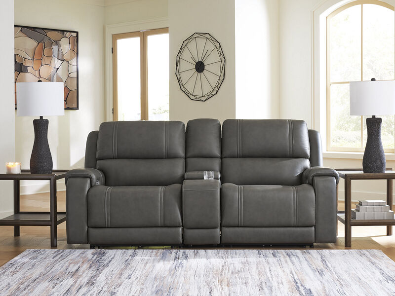 Harrenhurst 3-Piece Power Reclining Sectional Loveseat with Console image number 1