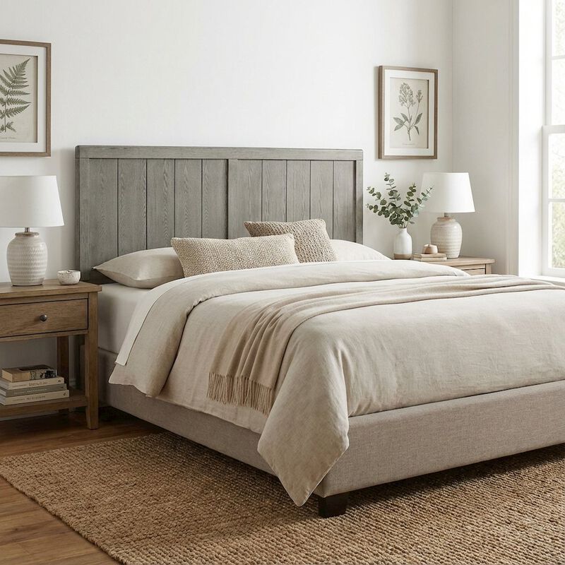 Wood Full Headboard with Smooth Finish and Durable Construction image number 3