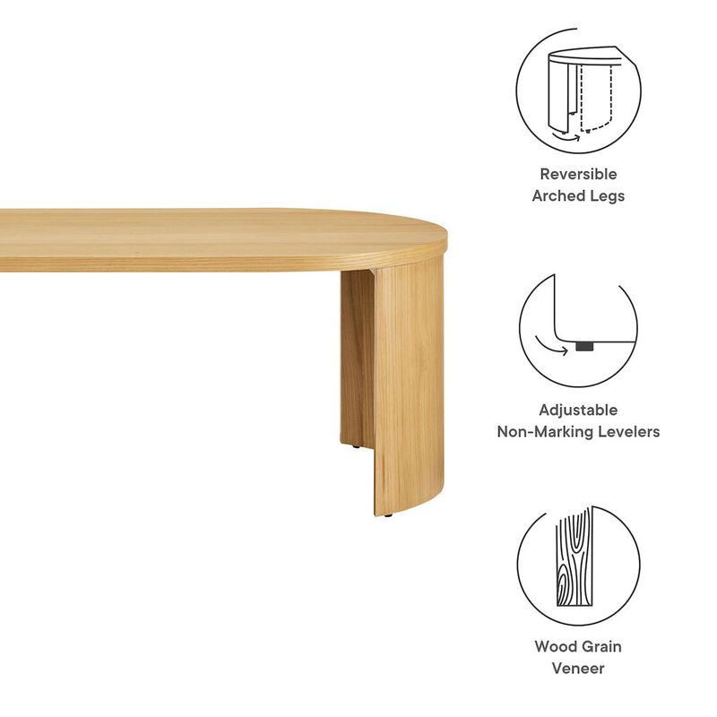 Aspect Oval Wood Coffee Table image number 2