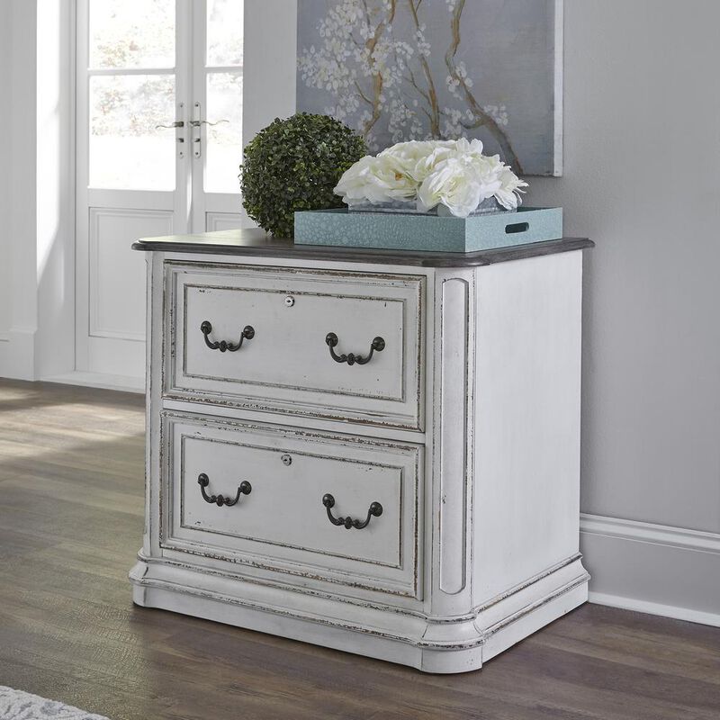 Liberty Furniture Magnolia Manor Jr Executive Media Lateral File in Antique White image number 6