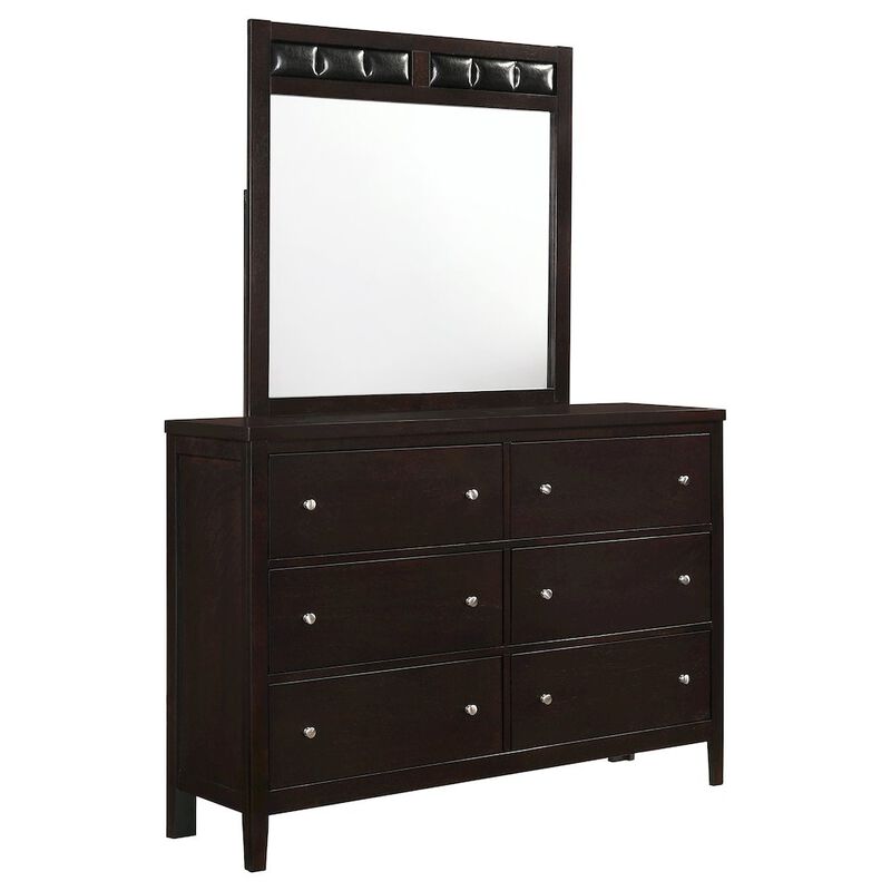 Coaster Co. of America Carlton 6-drawer Dresser with Mirror Cappuccino image number 0