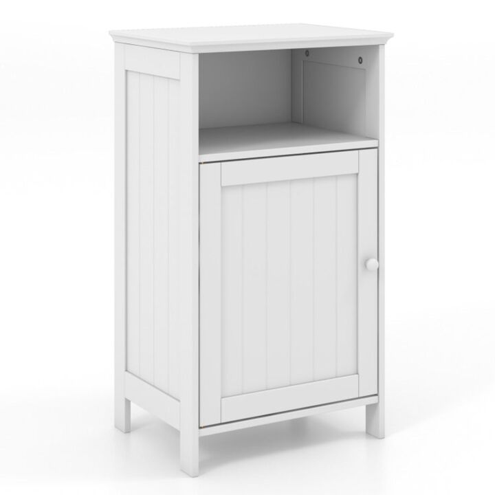 Hivvago Bathroom Freestanding  Adjustable Shelf Floor Storage Cabinet