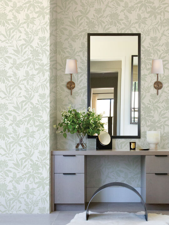 Riemann Green Floral Wallpaper