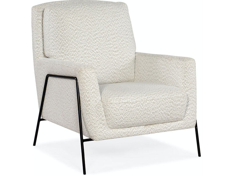Amette Metal Frame Club Chair, Ivory image number 1