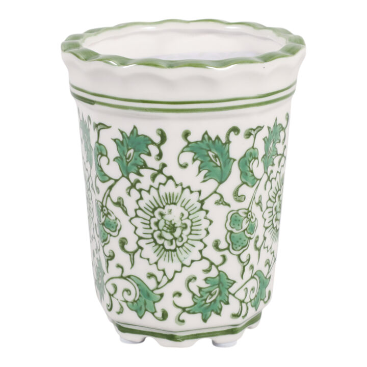 4" Fluted Chinoiserie Candle