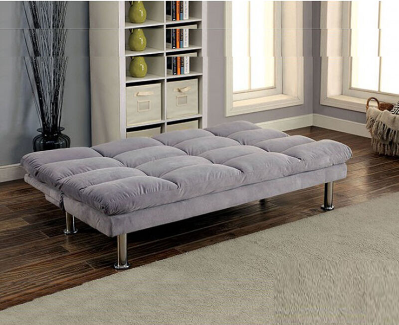 Saratoga Gray Futon Sofa With Contemporary Style image number 1