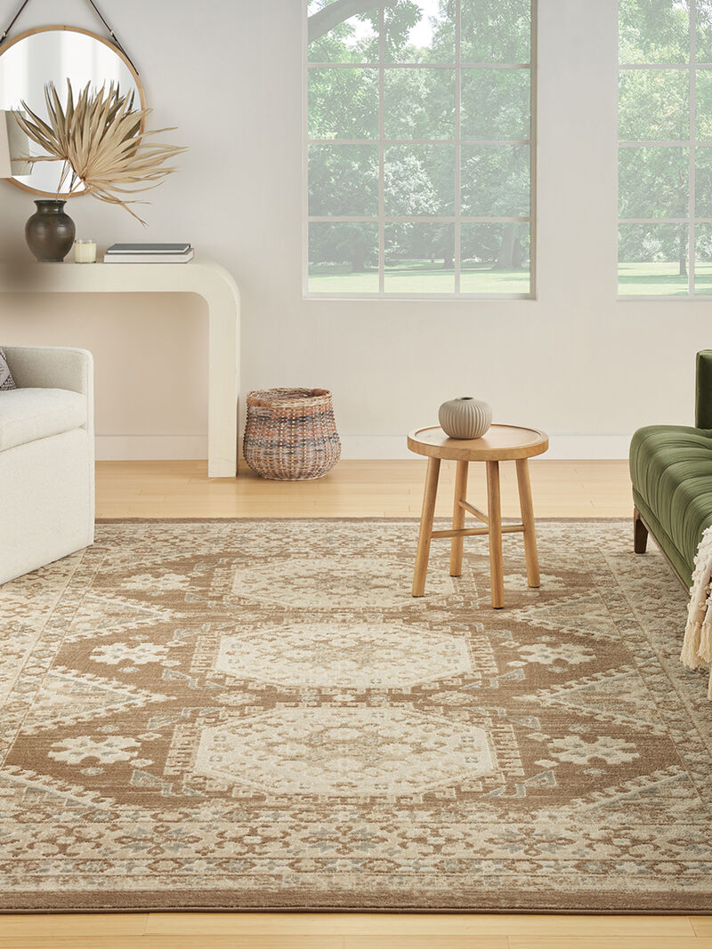 Serenity Home SRH01 Ivory/Mocha 5'3" x 7'3" Rug image number 7