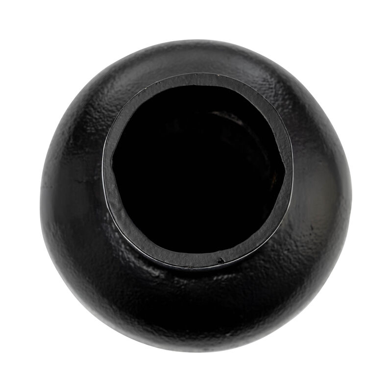 Metal,12"h, Mid Ellipsoid Vase,black image number 3