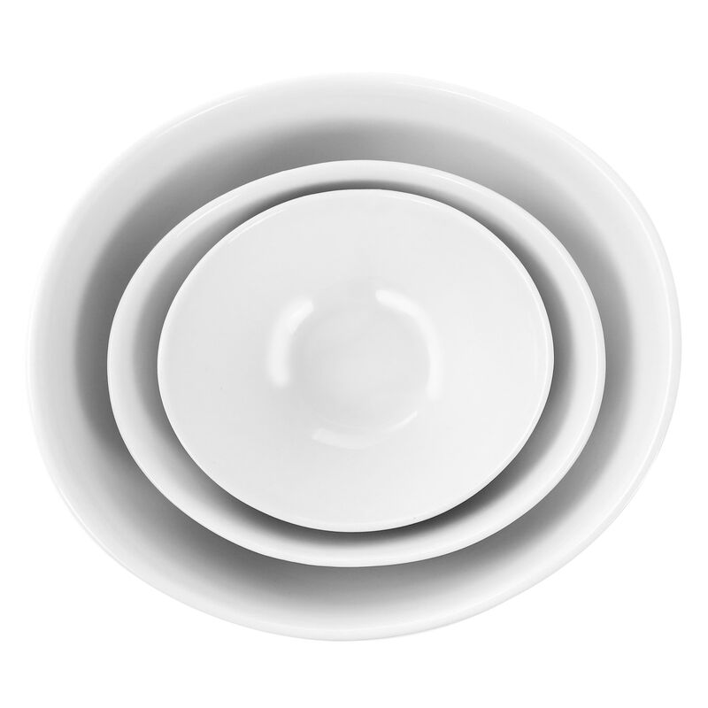 Elama 3 Tier Oval Bowl Porcelain Serveware Set