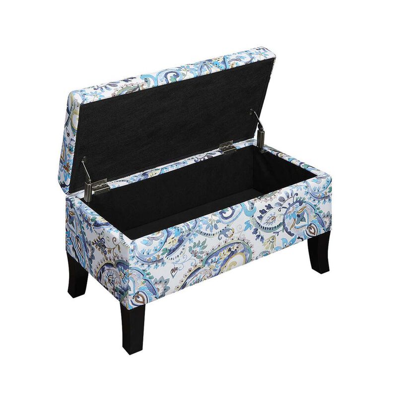 Convience Concept, Inc. Designs4Comfort Winslow Storage Ottoman, Paisley Fabric