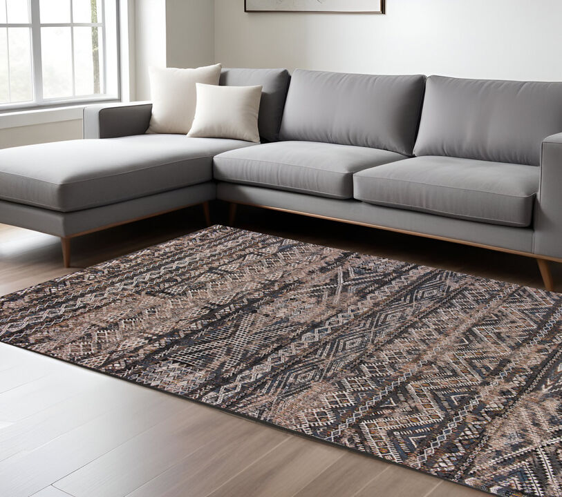 HomeRoots Oriental Non Skid Area Rug