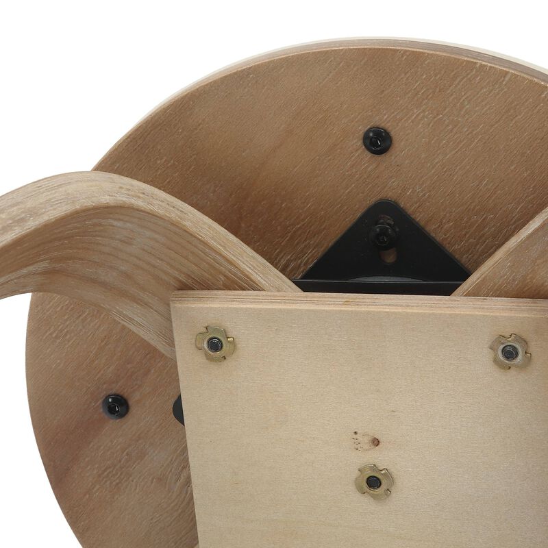 LeisureMod Dining Stool, Upholstered in Leather with Poplar Frame in Stained Finish with Swivel, 18-inch Sitting Stool for Modern Home, Kitchen & Dining Room, Pelya Collection